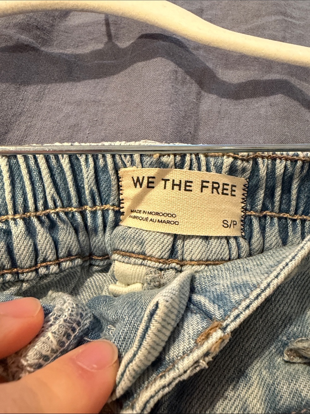 Free People We The Free Light Blue High-Rise Wide Leg Jeans - Picture 5 of 9